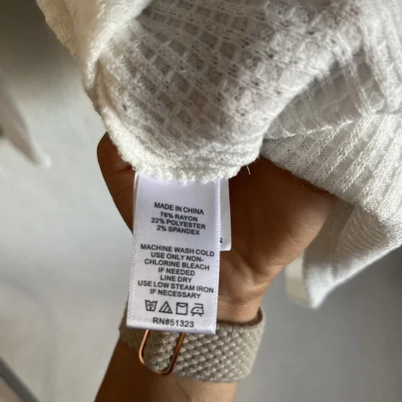 1. state Cut Out Ribbed Sweater Womens XXS Ivory tops - Picture 7 of 7